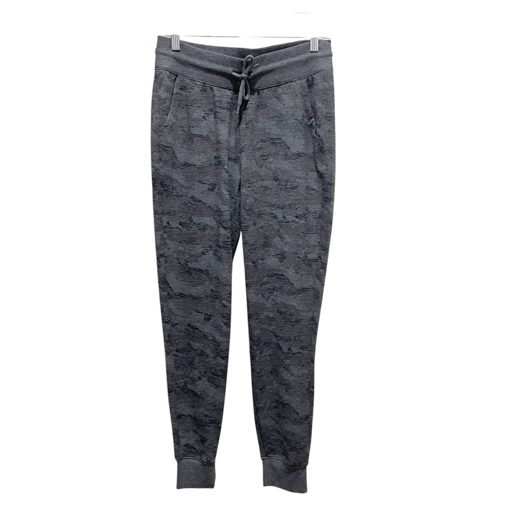 RBX Camo Jogger Pants Gray Women Size Small Elastic Waist Drawstring